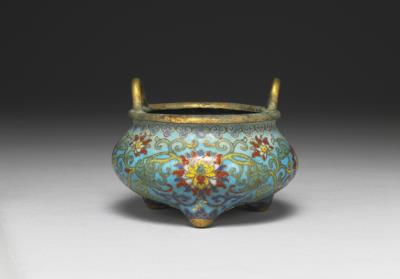 图片[2]-Copper incense burner in cloisonne enamels, Qing dynasty, Qianlong reign (1736-1795)-China Archive